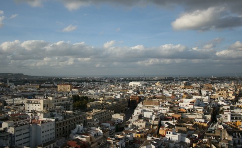 Panoramica de Sevilla desde lo alto de la Giralda.