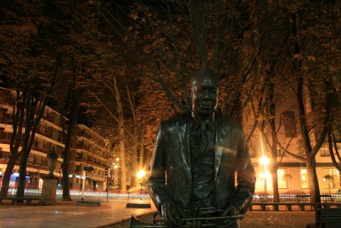 Estatua de Wynton Marsalis en Vitoria