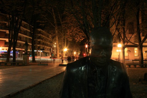 Estatua de Wynton Marsalis en Vitoria